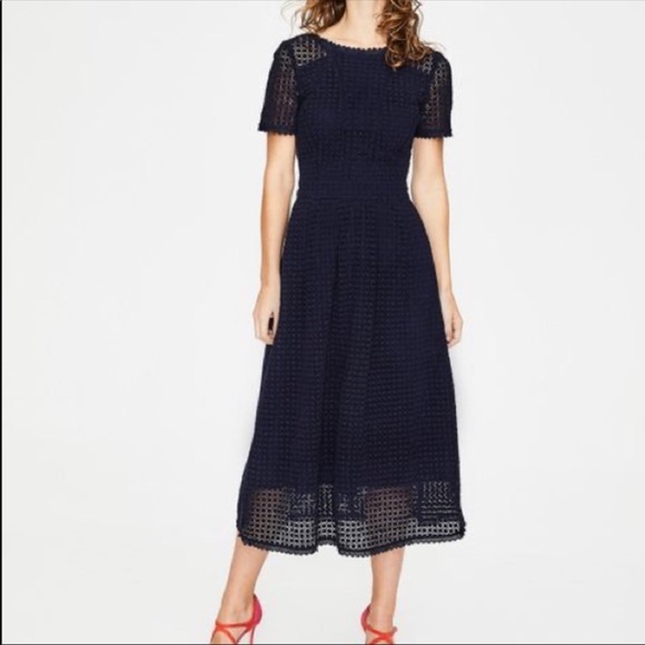 COPY - Boden Julieta Navy Lace Dress Sz 8 - Picture 3 of 11